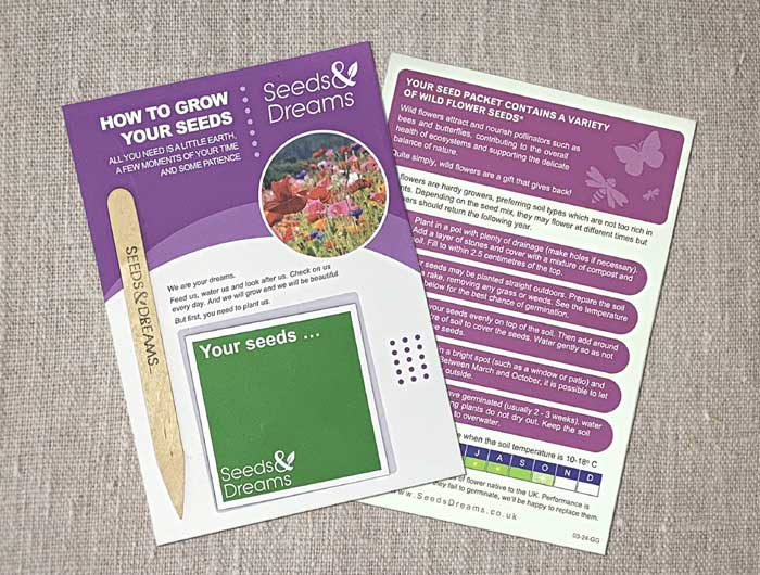 Handmade Plantable Greeting Card with Wildflower Seeds - Eco-Friendly Gift