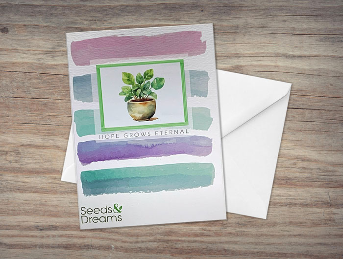 Handmade Plantable Greeting Card with Wildflower Seeds - Eco-Friendly Gift